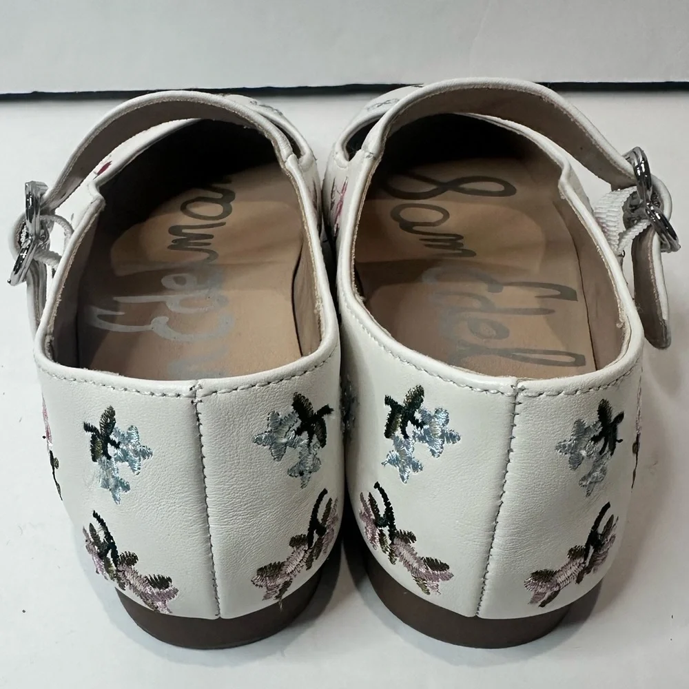 Sam Edelman White Floral Kids Dress Shoes